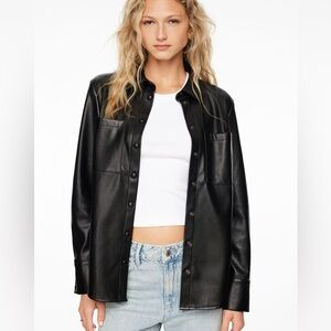 Dynamite women’s faux leather jacket/shirt